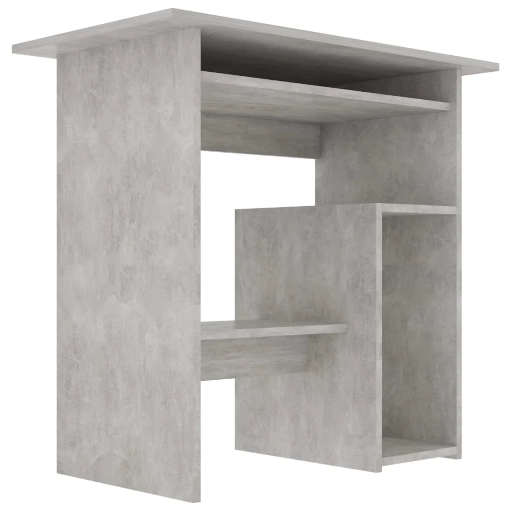 Scrivania tavolo postazione di lavoro mobile per computer studio 80 x 45 x 74 cm legno ingegnerizzato grigio 02_0023847
