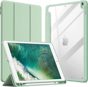 Protezione trasparente per iPad Air 3 e iPad Pro 10.5 con contenitore per Pencil - Sottile e shockresistente - Verde matcha