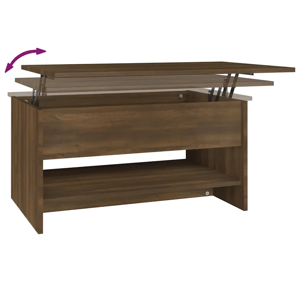 Tavolino Salotto Rovere Marrone 80x50x40 cm Legno Multistrato 819298