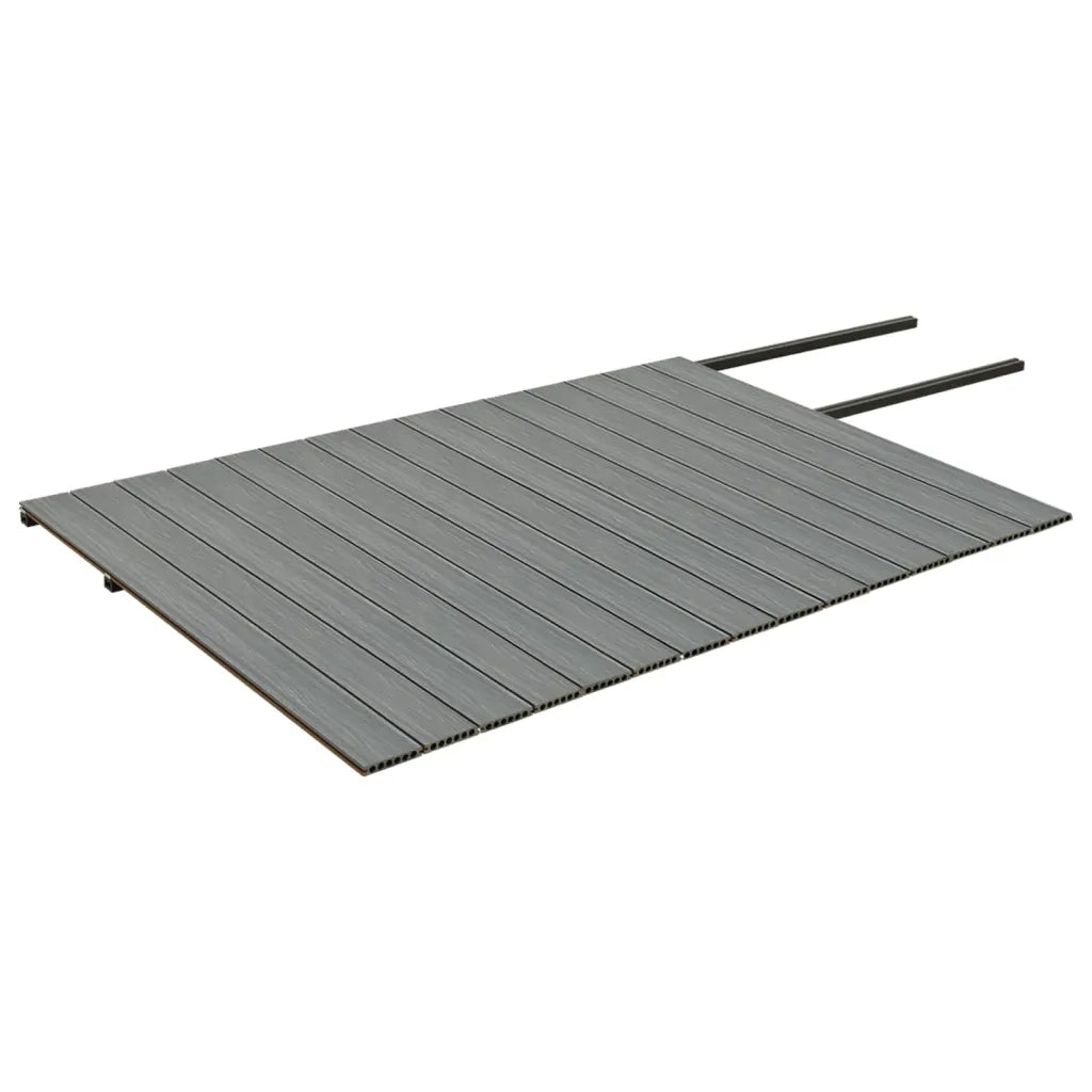 Listoni Decking WPC con Accessori Marroni e Grigi 30 m² 2,2 m 3070467