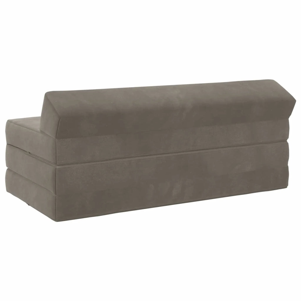Divano Letto Pieghevole Grigio Chiaro 120 x 60 x 49 cm Tessuto