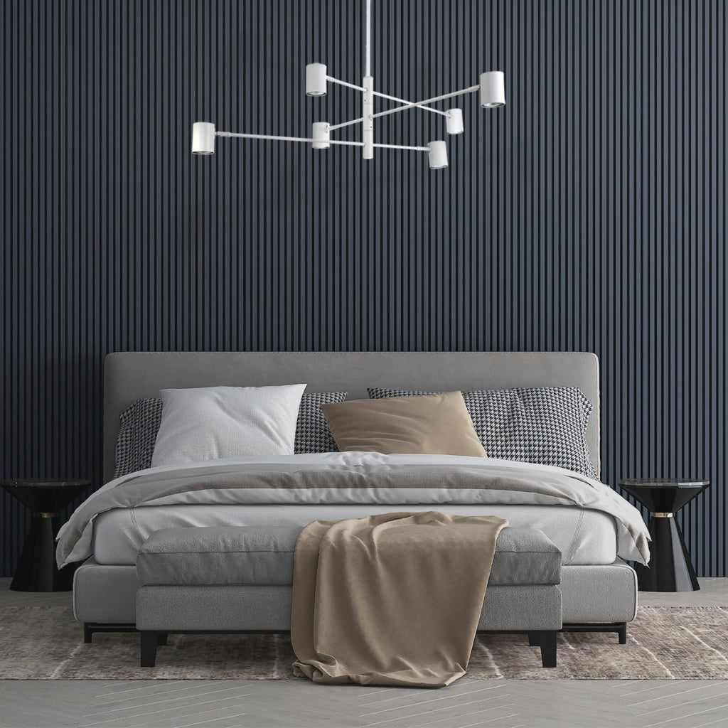 Lampada a sospensione Snow bianca 6xGU10 Light Prestige