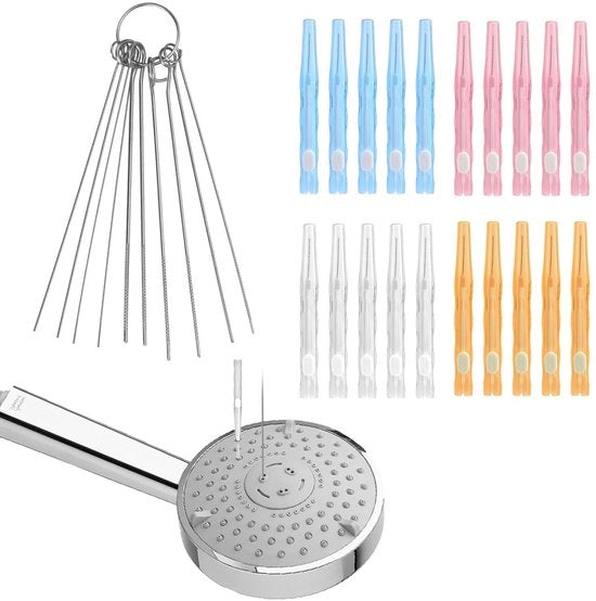 Set di spazzole per doccia 30 pezzi - Spazzole per doccia - Anti-impasto - Nylon/Plastica - Acciaio inossidabile - Pulizia profonda - Set di pulizia per doccia