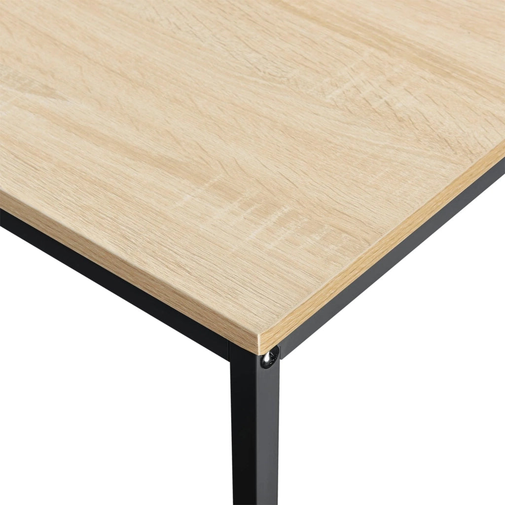 Scrivania postazione computer tavolo in MDF 120 cm beige e nero 03_0003511