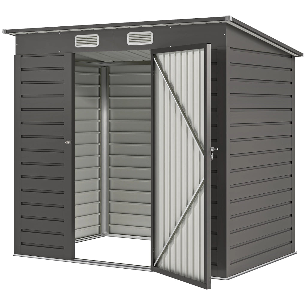 Casetta da giardino ¨C zephmum ¨C 191x130x166.5-183 cm acciaio