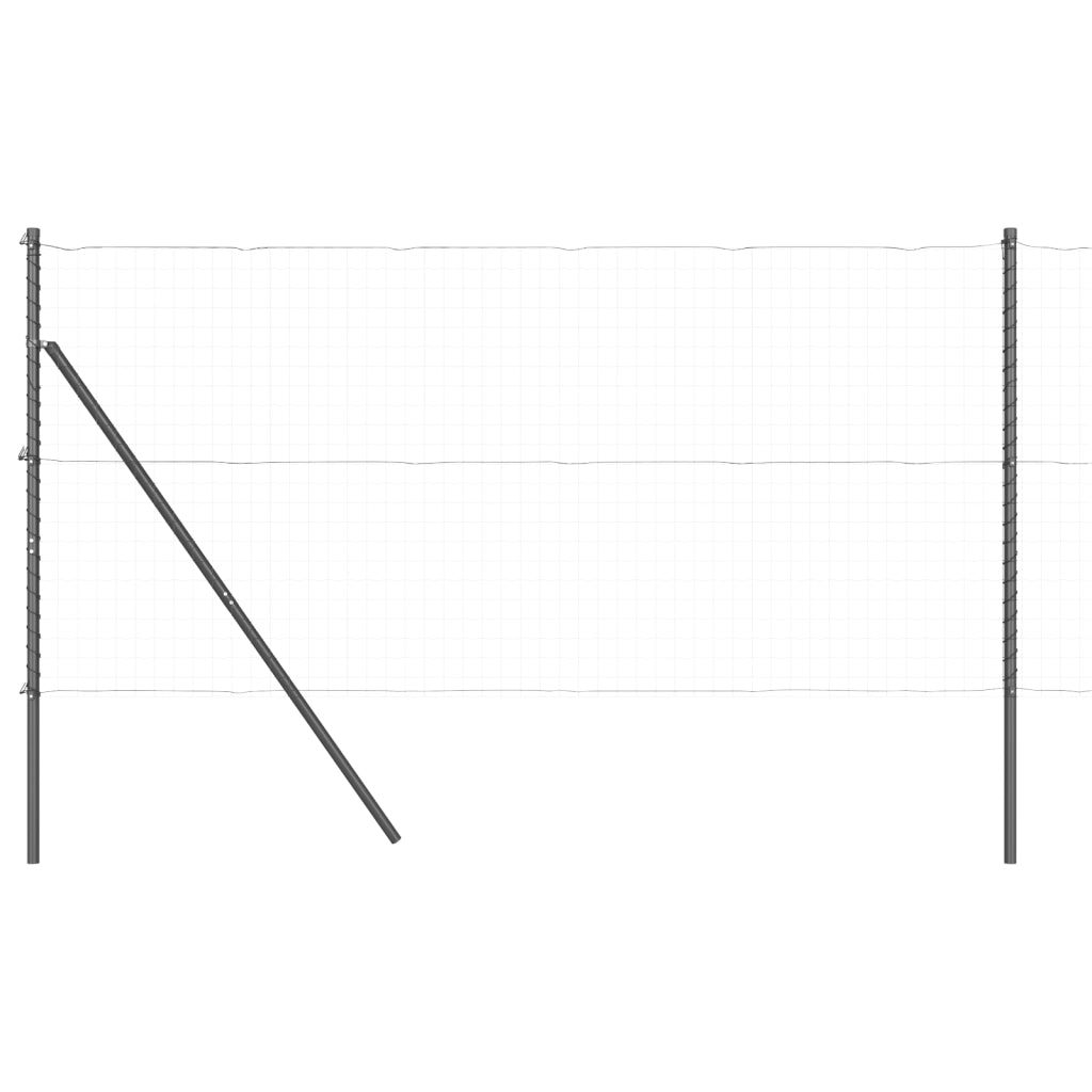Posti per recinsione 13 pcs Grigio Ã˜32 mm 210 cm Acciaio zincato