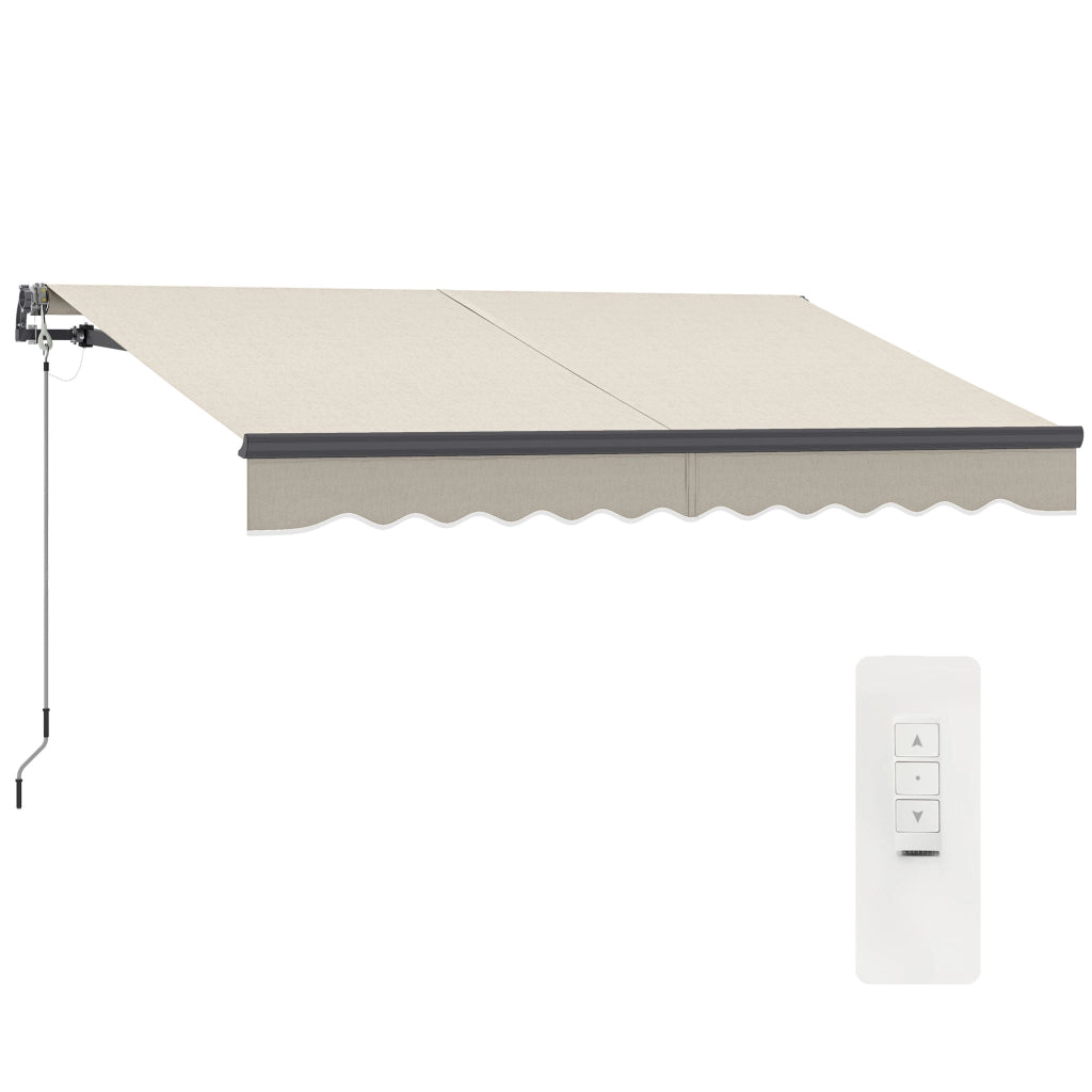 Toldo Retrattile Manuale per Giardino e Terrazza ¨C zephmum ¨C Crema 296x250 cm