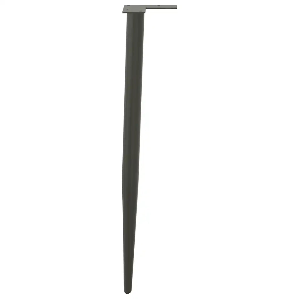 Gambe per Tavolo Consolle Forma Conica 4 pz Antracite 72-73 cm Acciaio 4012518