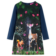 Abito da Bambina a Maniche Lunghe Blu Marino 128cod mxl 108232