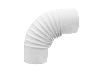 GOMITO A 90  ° PORCELLANATO PER STUFE A LEGNA BIANCO LUCIDO   EE ¸ cm.14    SAVE