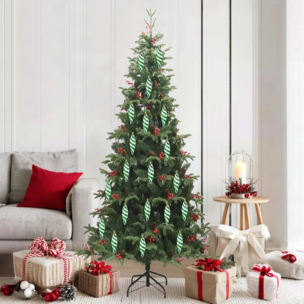 Palla a spirale di Natale 40 pz Verde Plastica CFW3013918