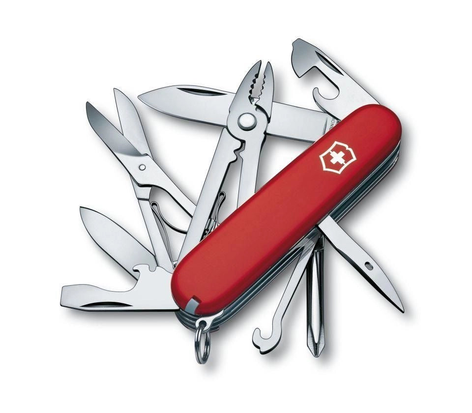 Victorinox 1.4723 DELUXE TINKER Coltello Multiuso 18 Funzioni Lama Grande Pinze Cacciavite Phillips colore Rosso