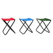 Trade Shop - Set 6pz Sgabello Camping Pesca Mini Sedia Spiaggia Pieghevole In Metallo Tessuto 020227 -