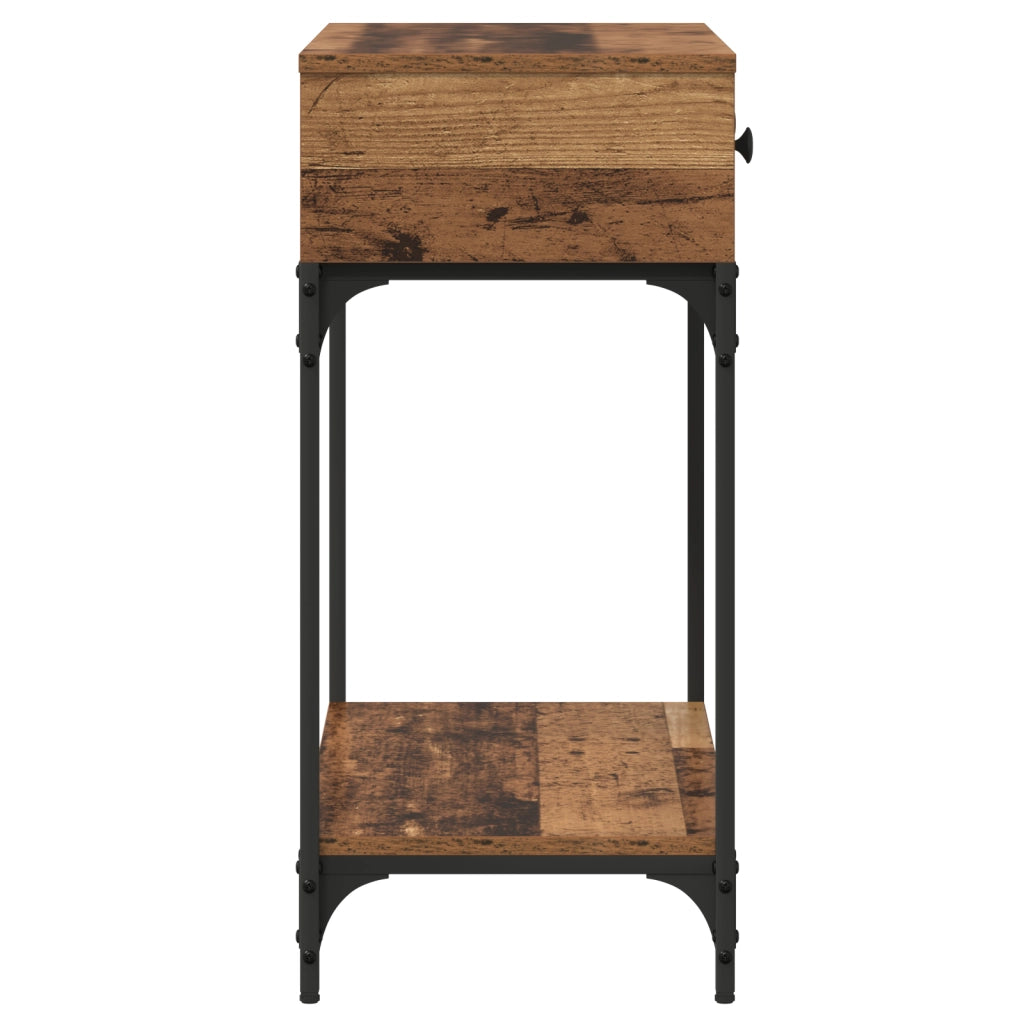 Tavolo Console Legno Vecchio 75x34.5x75 cm Legno Ingegnerizzato