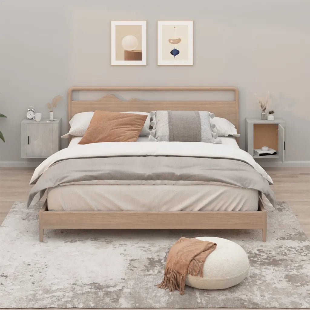 Comodini a Muro 2 pz Bianchi 50x30x47 cm 816873