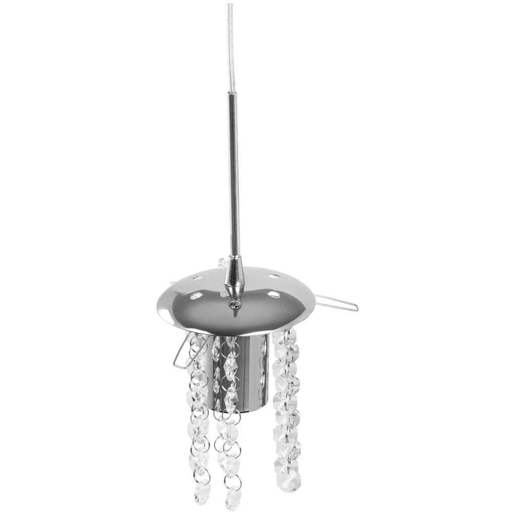 Plafoniera con 4 lampadine in vetro fumé vetro in ferro nero e grigio scuro 14_0009527