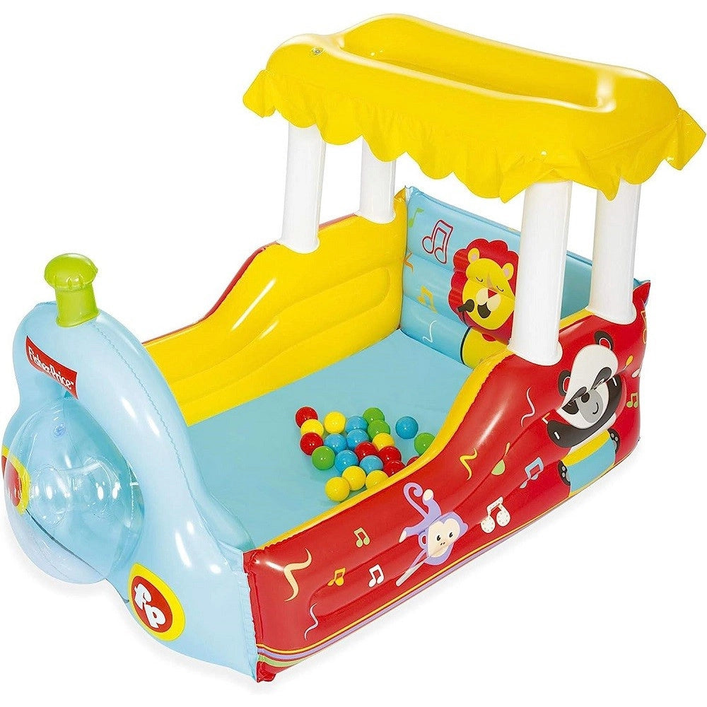 Trade Shop - Trenino Gonfiabile Per Bambini 2 Anni+ Play Center 132x94x89cm Con Palline 93537 -