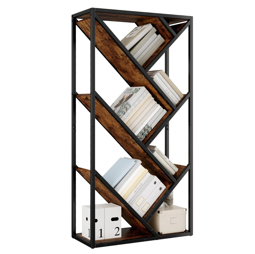 Scaffale ad albero 80×35×160 cm in MDF e acciaio