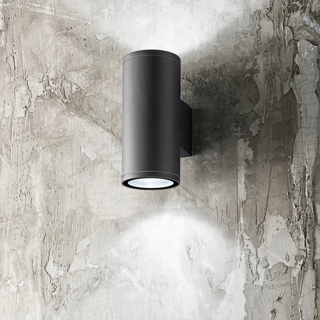 Applique Esterno Moderna Quarondo Alluminio Antracite 2 Gu10 Ip65