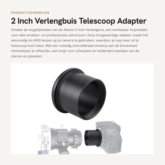 Adattatore Telescopio 2 Pollici - Estensione 2 Pollici - Adattatore M42 a M48 - Riduzione Riflessione Ottimale - Formato 2 Pollici - Adatto per Telecamere Astronomiche