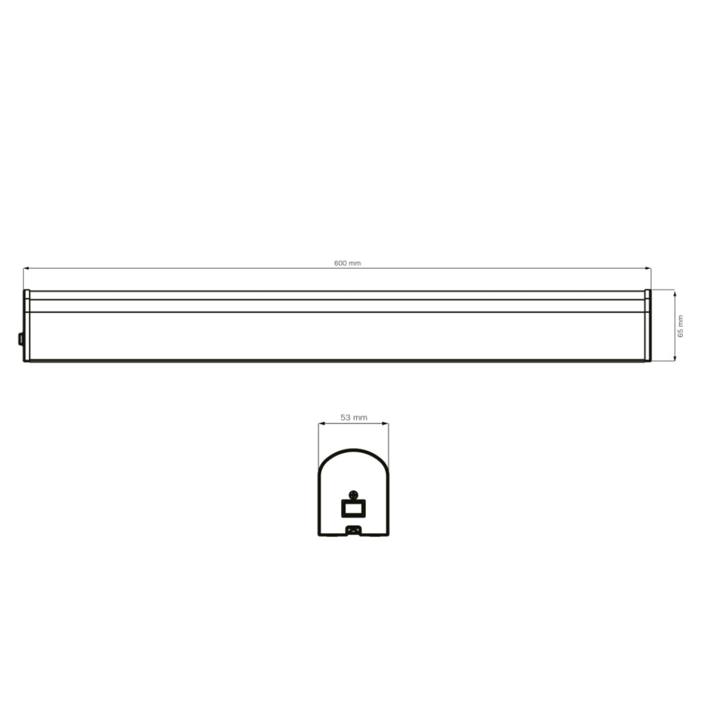 Applique bagno LED 15W 4000K cromata 60cm IP44 Polux Alex