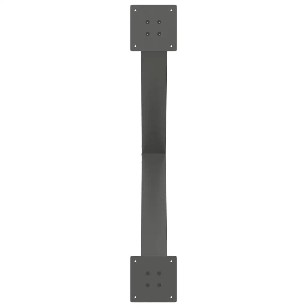 vidaXL Gambe per tavolo da pranzo a forma di X 3 pz Antracite 90x(72-73) cm Acciaio