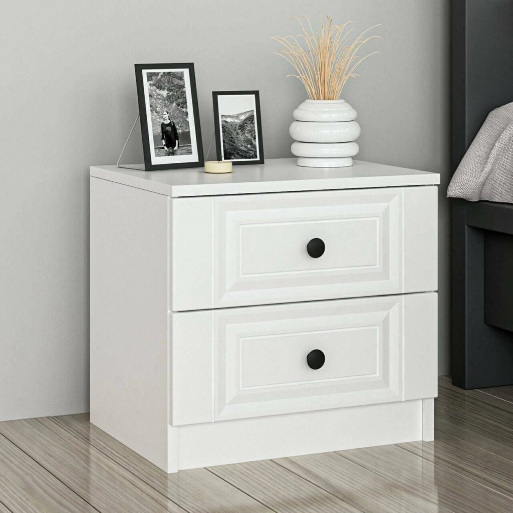 Ismael, Comodino un Ripiano, 72x42x77h cm Bianco
