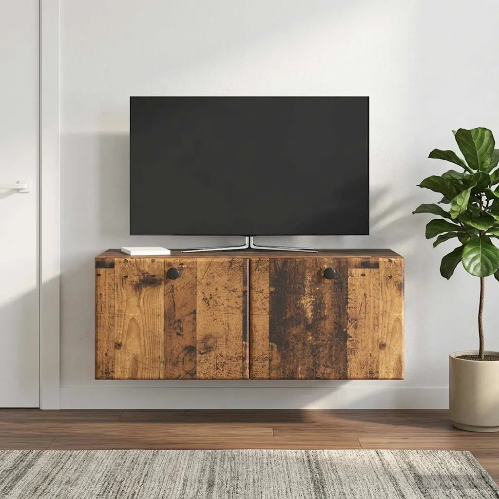 Mobile Porta TV da Muro 78,5 x 31 x 30 cm Legno antico 899233