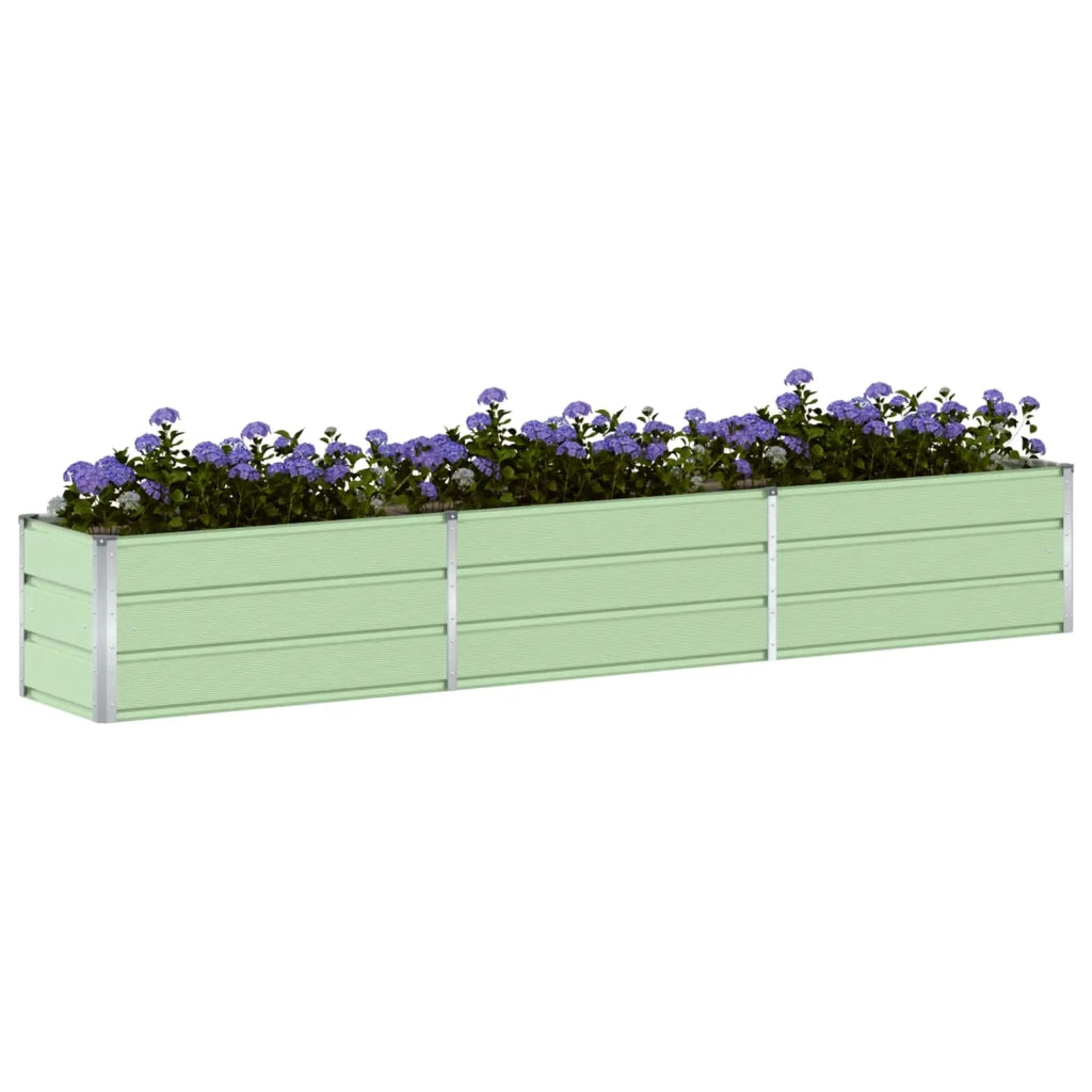 Fioriera | Cassetta per fiori | Vaso Verde Pastello 290 x 50 x 45 cm Acciaio zincato
