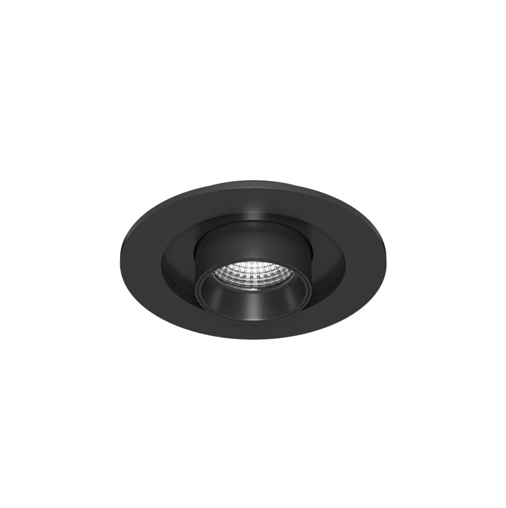 Mini Oxo Faretto LED da Incasso 6W Orientabile Tecnologia Switch CCT 2700K 3200K 4000K Fascio 42 Gradi Colore Nero Opaco Design Versatile Round Square