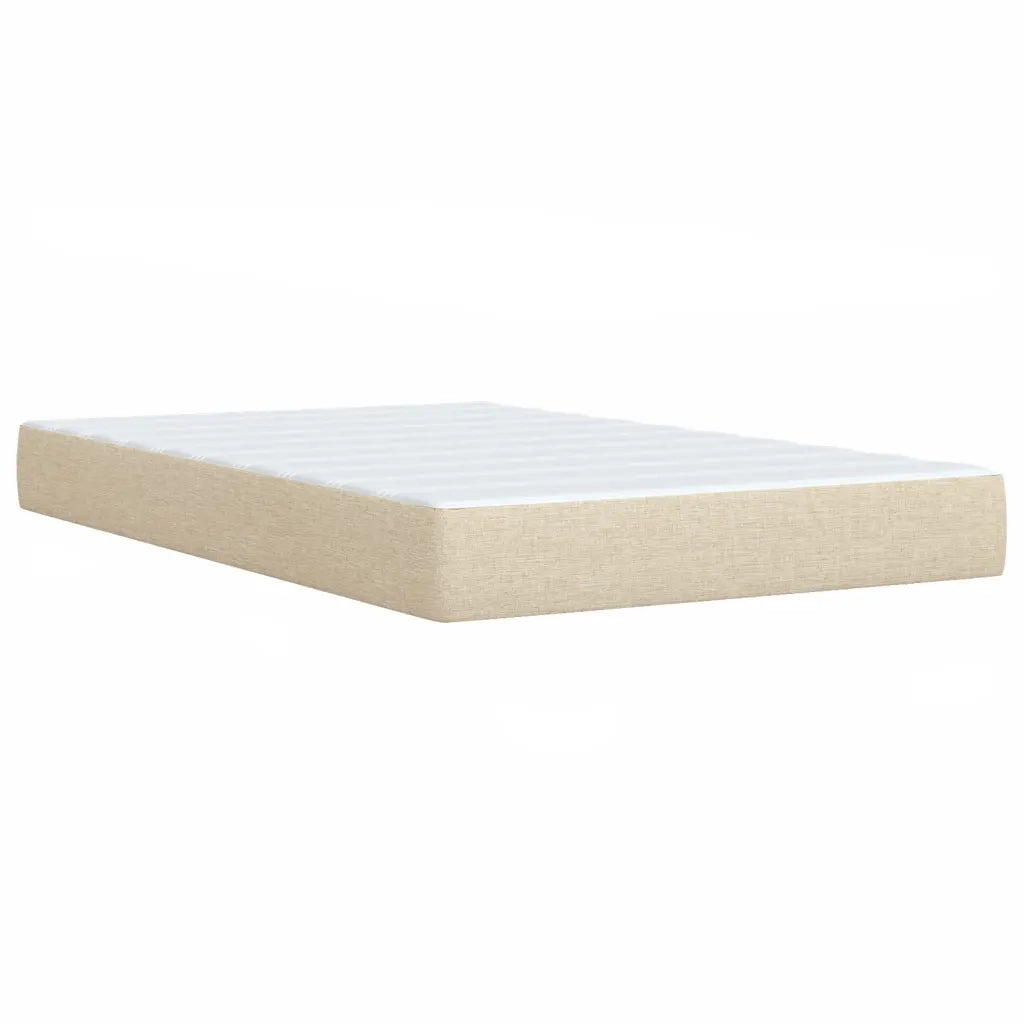 Giroletto a Molle con Materasso Crema 120x190 cm in Tessuto 3292746