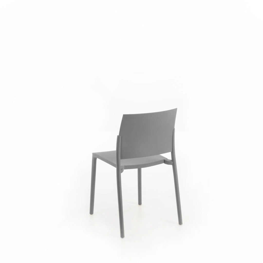 Set 4 Sedie 55x52,5xH81 cm in Polipropilene Venus Grigio Chiaro