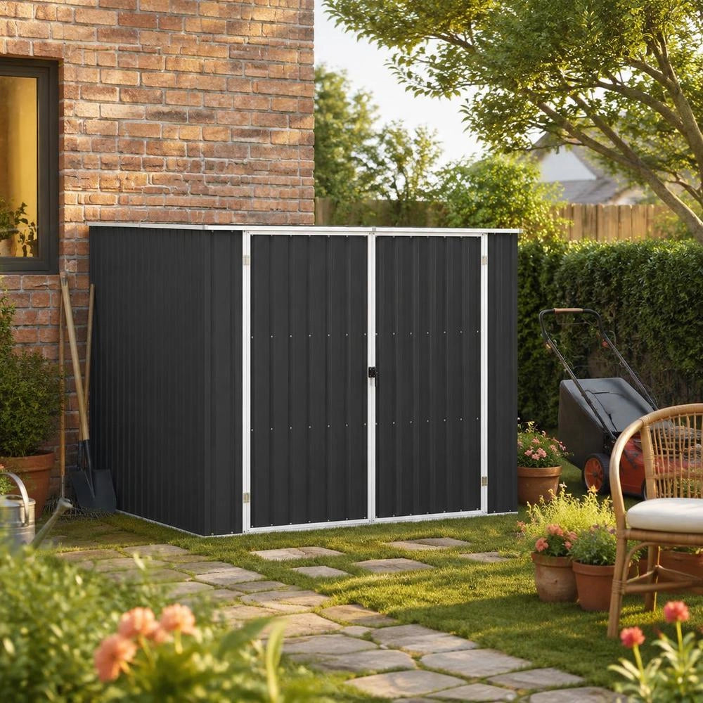 Garden Shed, Anthracite, 195x198x159 Cm, Galvanized Steel