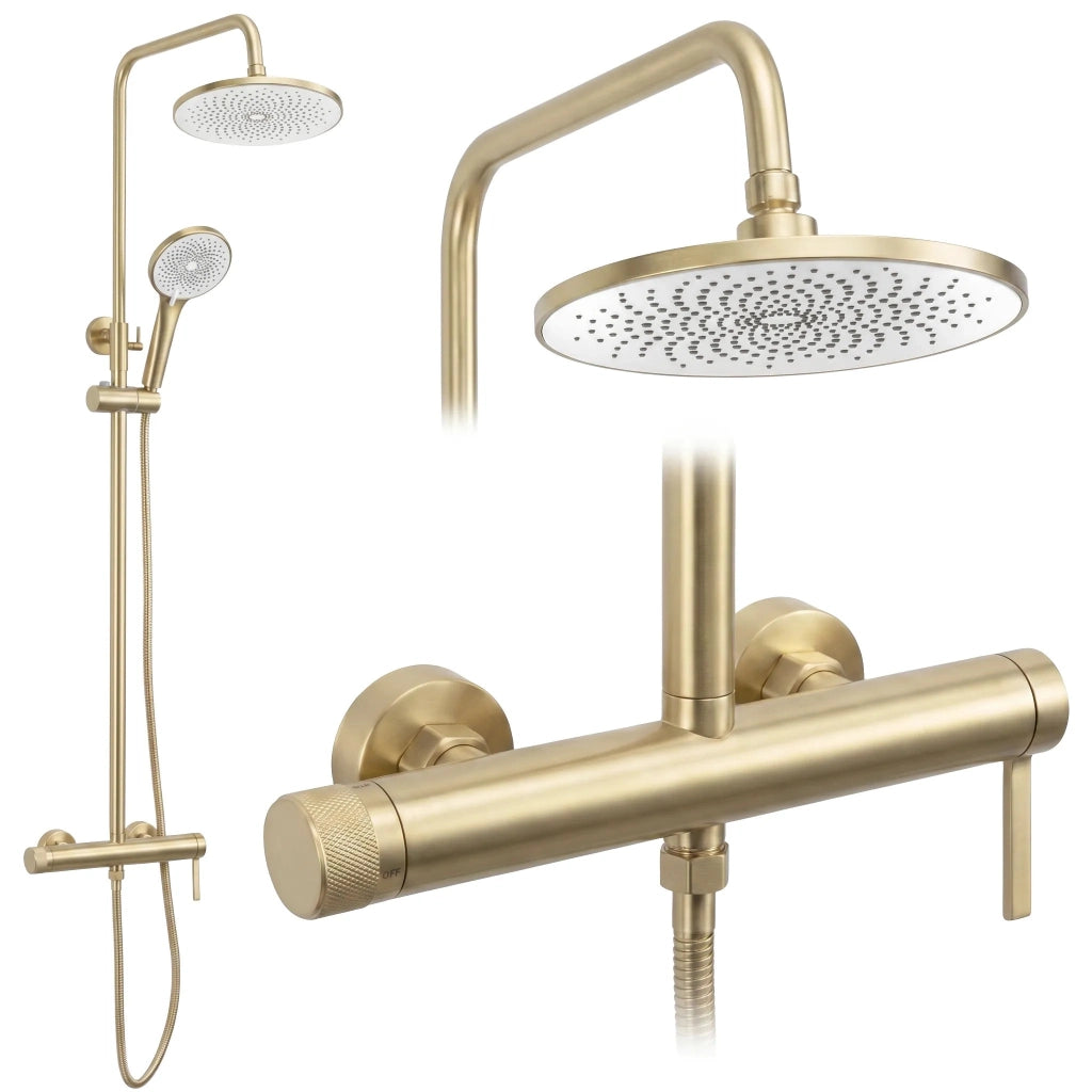 Set Doccia Rea Rivo Brush Gold