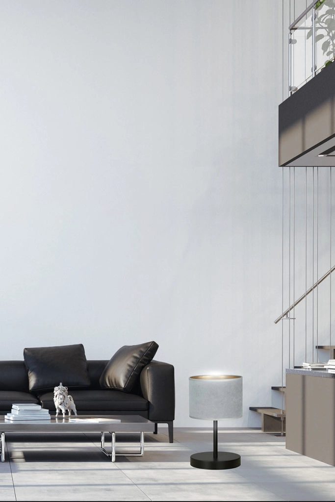 Lampada da tavolo Emibig Hilde nero/grigio E27 34cm