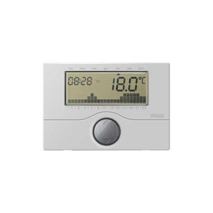 01910.20 Cronotermostato a Batteria Parete Silver