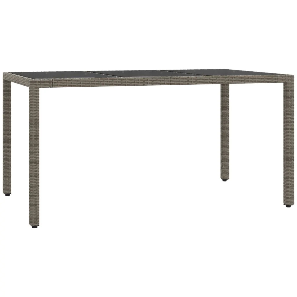 Set da Pranzo da Giardino 5 pz con Cuscini in Polyrattan Grigio