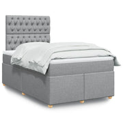 Giroletto a Molle con Materasso Grigio Chiaro 120x200cm Tessuto 3291254