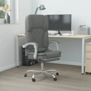 Sedia da Ufficio Massaggio Reclinabile Grigio Scuro in Tessuto cod mxl 10268