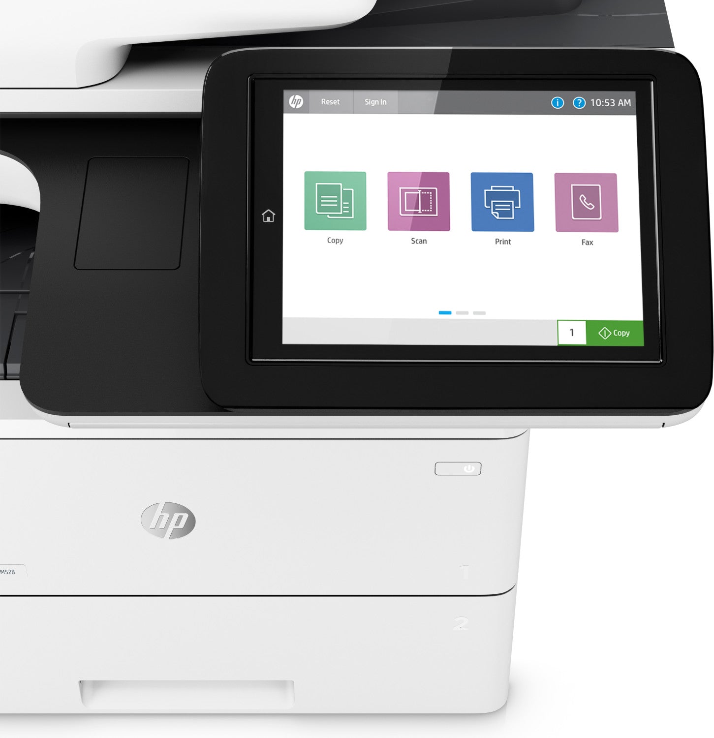 Hp laserjet enterprise stampante multifunzione m528dn, black and white, stampante per stampa, copia, scansione e fax opzionale, stampa da porta usb frontale scansione verso e-mail stampa fronte/retro scansione fronte/retro - 1PV64A#B19