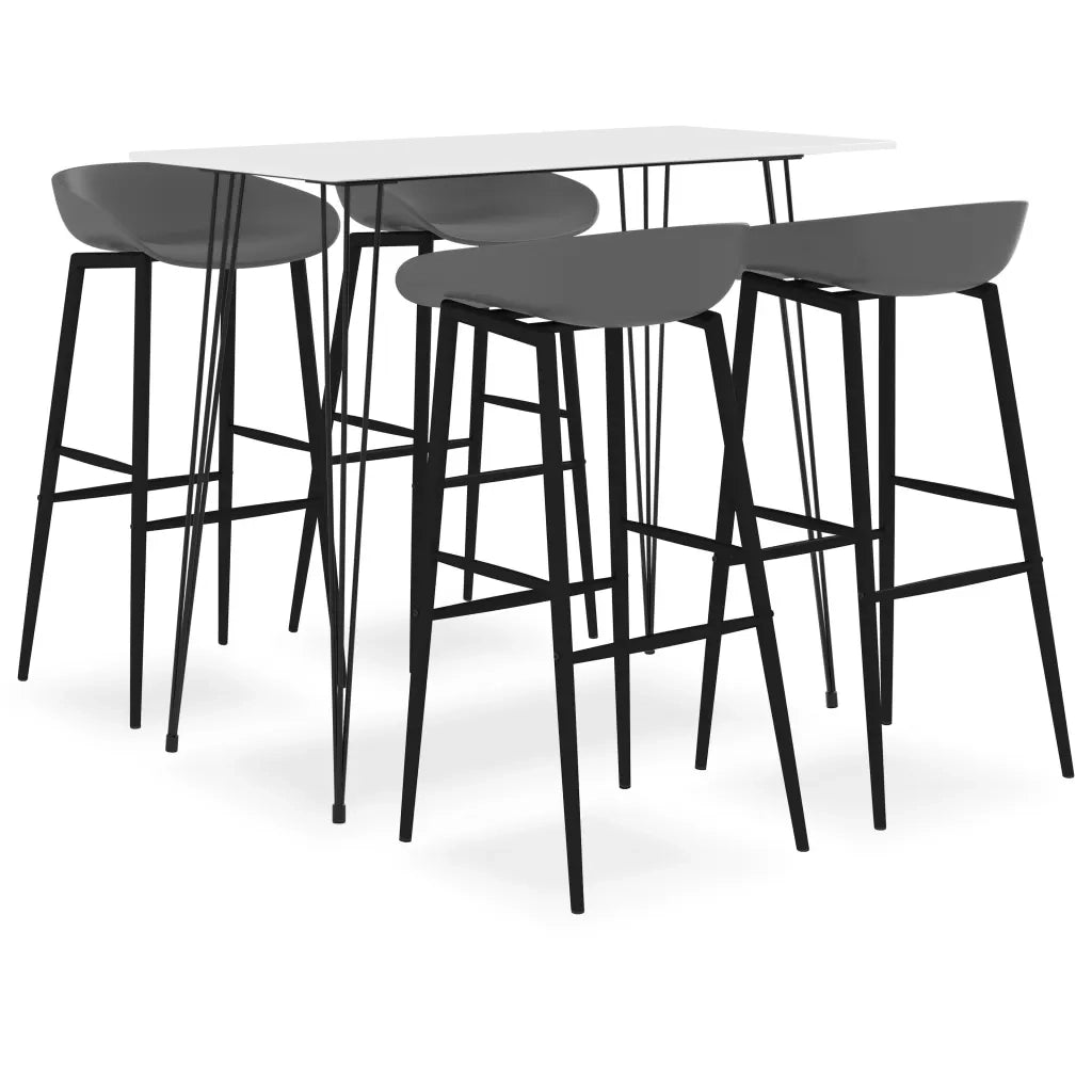 Set da Bar 5 pz Bianco e Grigio cod mxl 14953