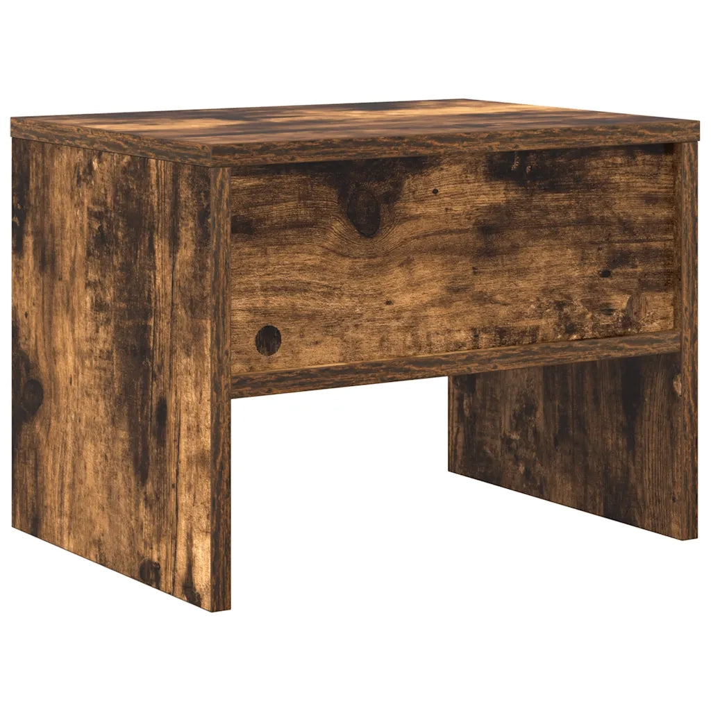 Comodino-Tavolino da notte Rovere Fumo 40x30x30 cm Legno Multistrato 569803