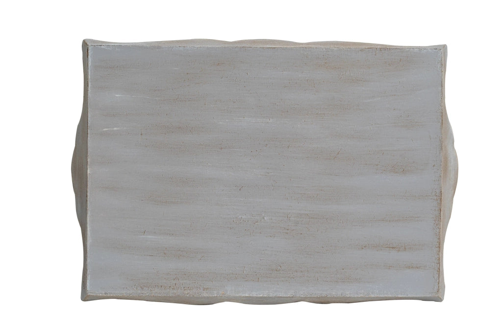 Biscottini Vassoio in legno finitura grigio pietra Made in Italy
