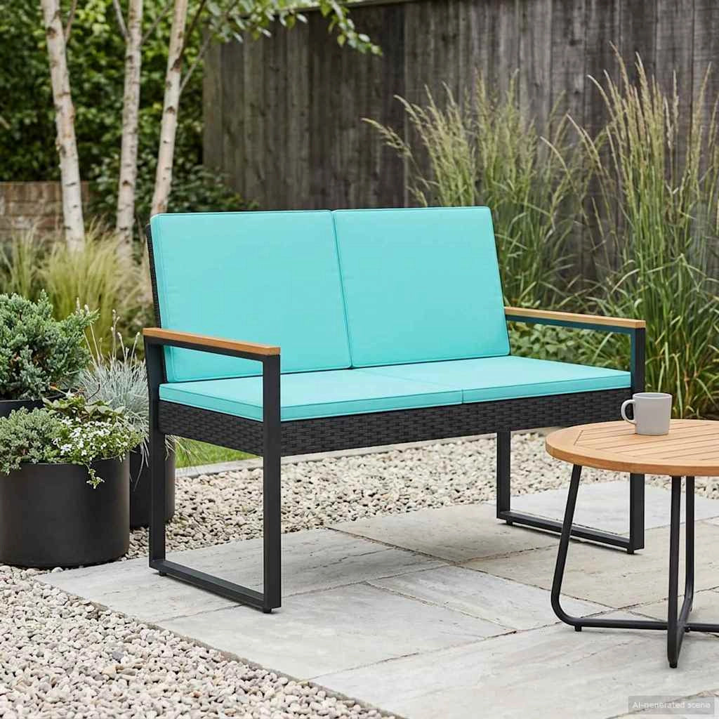 Panchina da esterno 2 -Seater 107 x 61 x 80 cm polyrattan 42025341