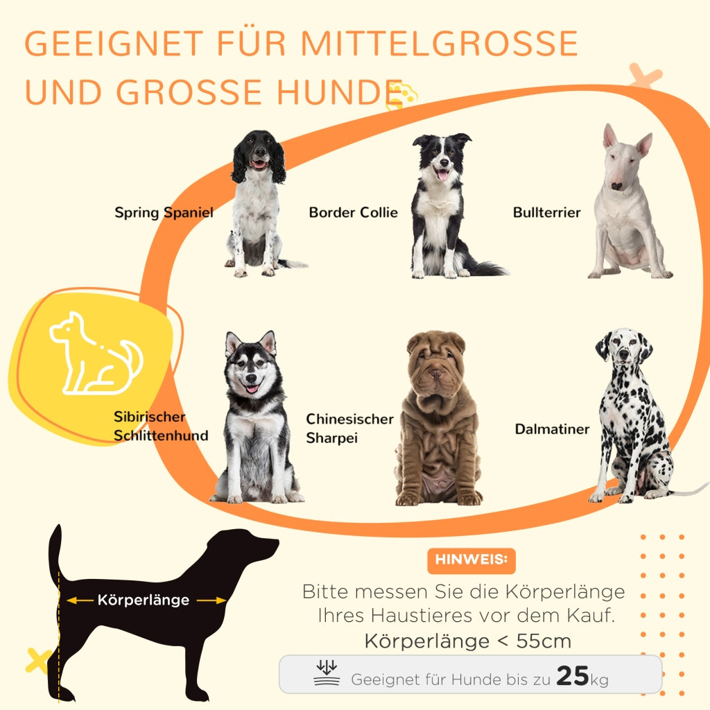 Cuccia per cani lavabile con cuscino ¨C zephmum ¨C 90x58x65 cm grigio