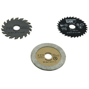 Trade Shop - Disco Taglio Legno Pvc Plastica Mini Dischi Sega Circolare 3 Pz ø54.8mm ø11.1mm -