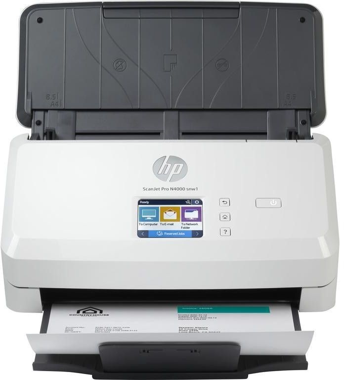 Hp scanjet pro n4000 snw1 sheet-feed scanner scanner a foglio 600 x 600 dpi a4 nero, bianco - 6FW08A#B19