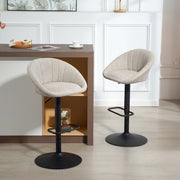SGABELLI ALTI Set da 2 pezzi girevoli regolabili 62-82 cm beige