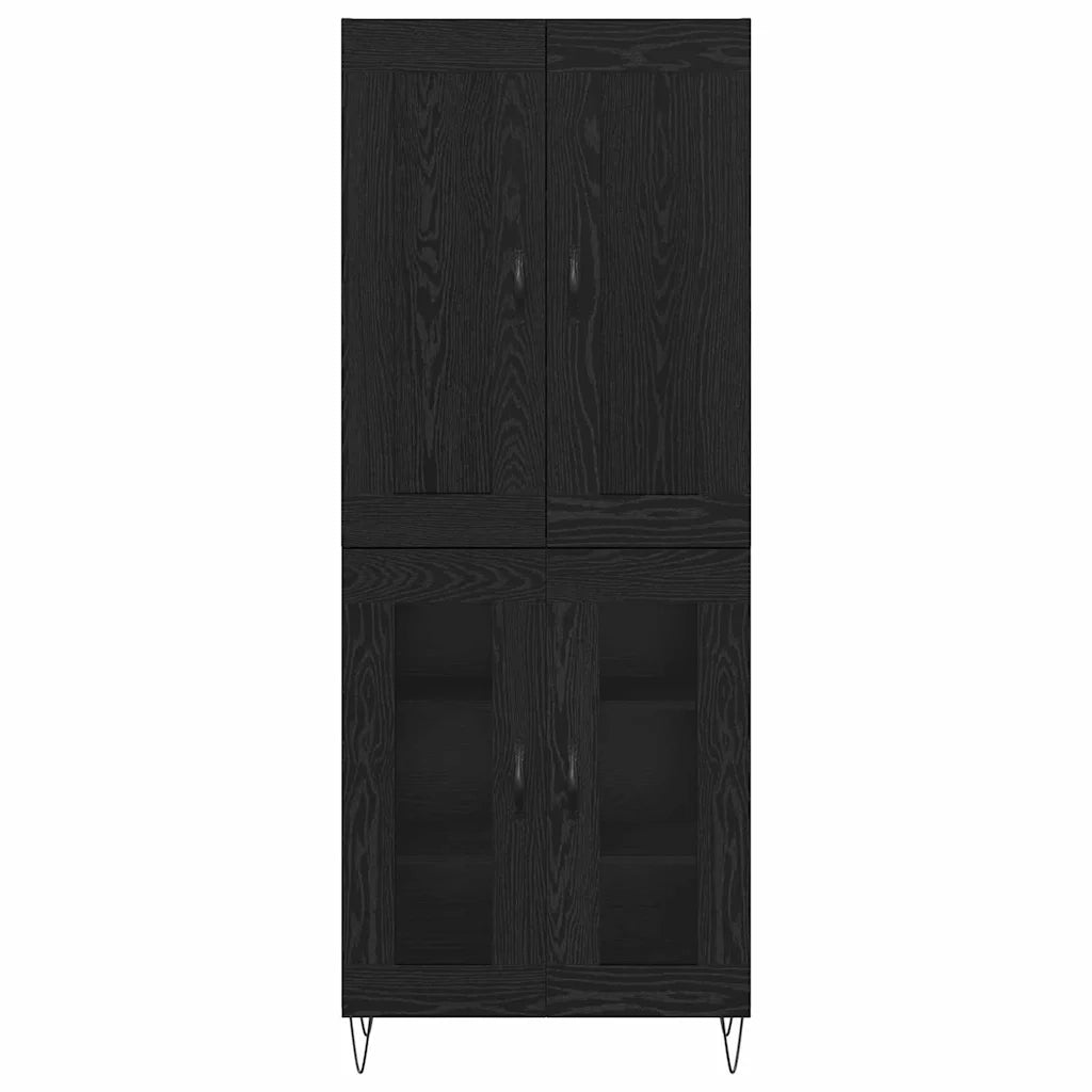 Credenza Rovere Nero 69,5 x 34 x 180 cm Legno multistrato 3403170