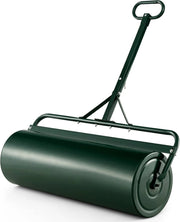 Rullo da Giardino Ø40 cm e 90 di Larghezza, Rullo da Prato in Metallo Manuale e per Trattorino, Rullo con Raschiatore Antisporco e Riempibile con Acqua/Sabbia (Verde, 113L)